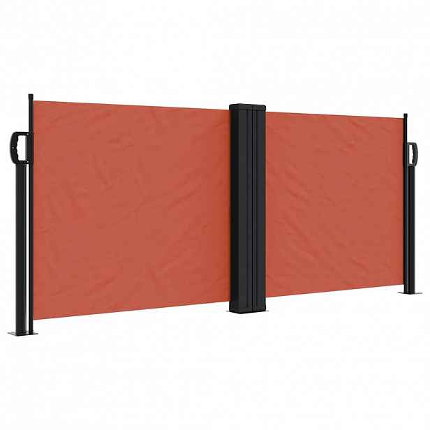 vidaXL Zatahovací boční markýza terakotová 100 x 1 000 cm
