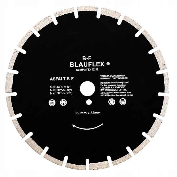 Kotouč pro aSFALT 350x25,4 mm diamantový segmentový Blauflex