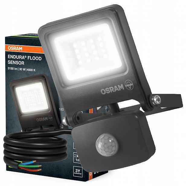 Led reflektor Snímač pohybu a soumraku 30W 4000K 3000lm IP44 Endura