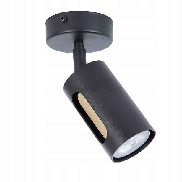 Sigma Lighting Lampa Flow černo-zlatá pohyblivý reflektor 1xGU10 10W