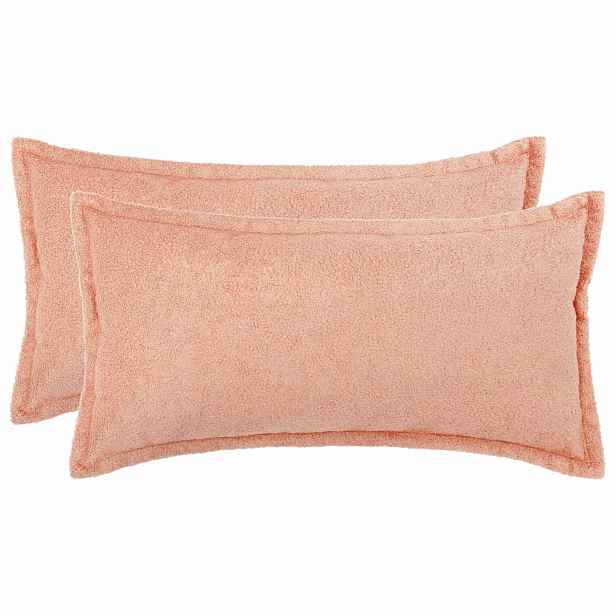 vidaXL Povlak na polštář 2 pcs HOUTEN Růžová 40 x 70 cm Bouclé