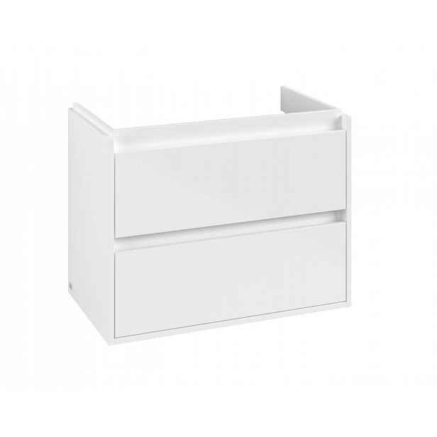 Villeroy & Boch Skyla - Umyvadlová skříňka, 77x60x44 cm, 2 zásuvky, Brilliant White C79700VE