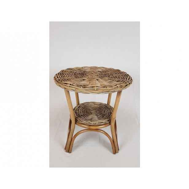 Ratanový stolek MONACO, cubu grey