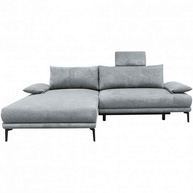 MID.YOU ROHOVÁ SEDAČKA, textil, šedá