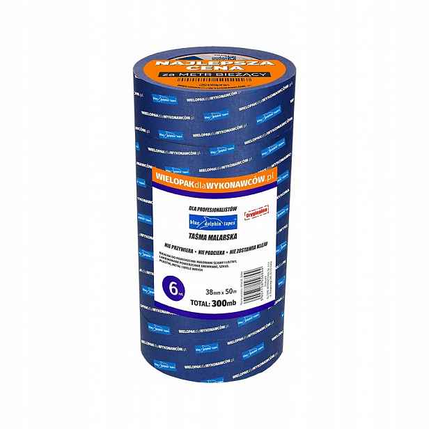 Malířská páska Blue dolphin 6-pack modrá 38 mm x 50 m, sada 6 Ks