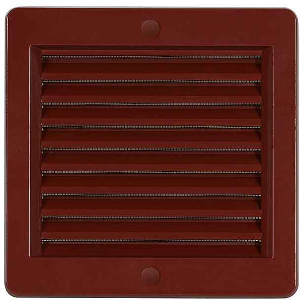 Mřížka větrací se sítí HACO VM 150×150 mm hnědá