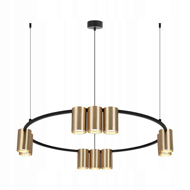 Závěsná lampa Genesis Kolo Zlatá 10xGU10 60x180 cm Stropní Svítidlo do obývacího pokoje