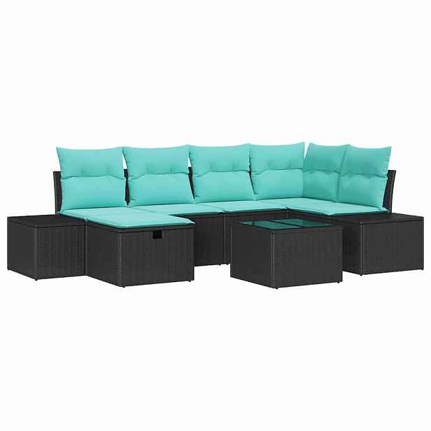 vidaXL Set pohovek 3 ks polyratan