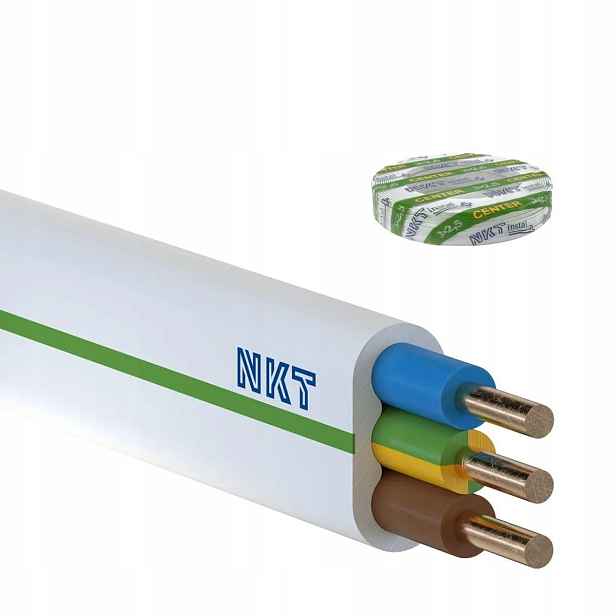 Kabel YDYp 3x2,5 žo 450/750V bílý 100 m 172152003C0100