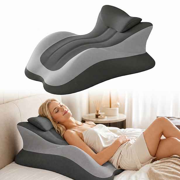 TEMU Ergonomický polštář na čtení, klínový polštář, nastavitelné polštáře, podpora pro spánek, čtení knih, sledování TV, telefon, s odnímatelným