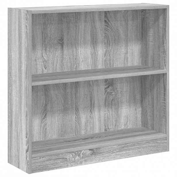 vidaXL Knihovna šedá sonoma 80 x 24 x 76 cm kompozitní dřevo