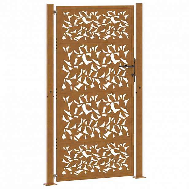 vidaXL Zahradní brána 100 x 200 cm, odolná ocel, design křídla