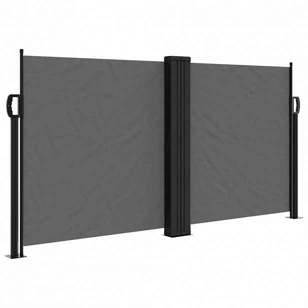 vidaXL Zatahovací boční markýza antracitová 120 x 1 000 cm
