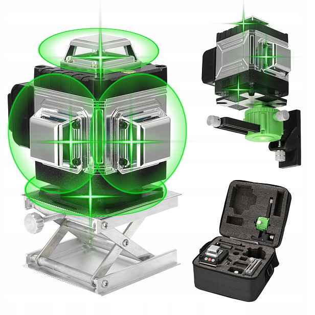 16ŘÁDKOVÁ 4D 360° Laserová Vodváha