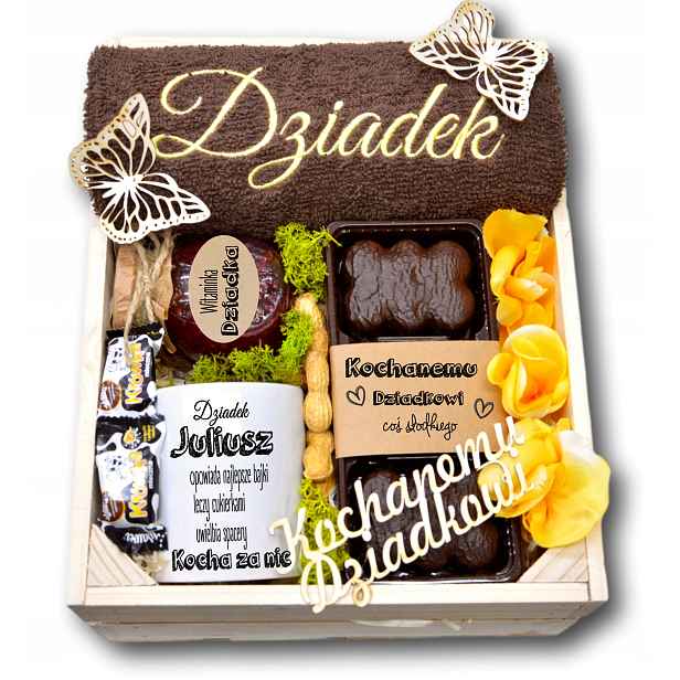 Den dědečka ručníky výšivka dárek poděkování