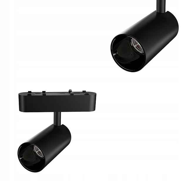 Černá 10W Veltra lampa pro kolejnice Magnetic Slim Light Prestige