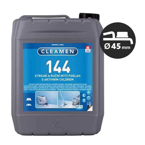 CLEAMEN 144 strojní mytí podlah s aktivním chlórem 5,5 Kg
