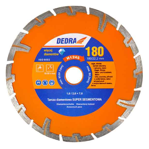 Dedra Diamantový řezný kotouč Segment 230/22,2 mm H1247