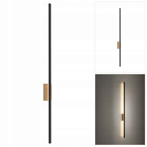 Hnědá nástěnná lampa Flash s teplou bílou barvou nad zrcadlem Tk Lighting