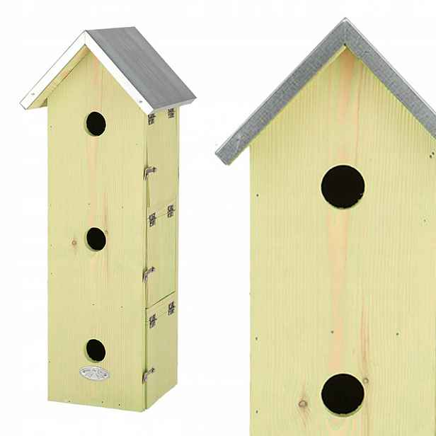 Hnízdní budka pro ptáky Velká 3 úrovně 51 cm Zahradní hnízdní domek Patrový