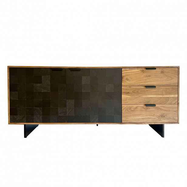 Livetastic ŠIROKÁ KOMODA, akácie, černá, barvy akácie, 175/76/40 cm