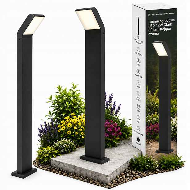 Stojací zahradní sloupková lampa 80 cm venkovní 4000K Led