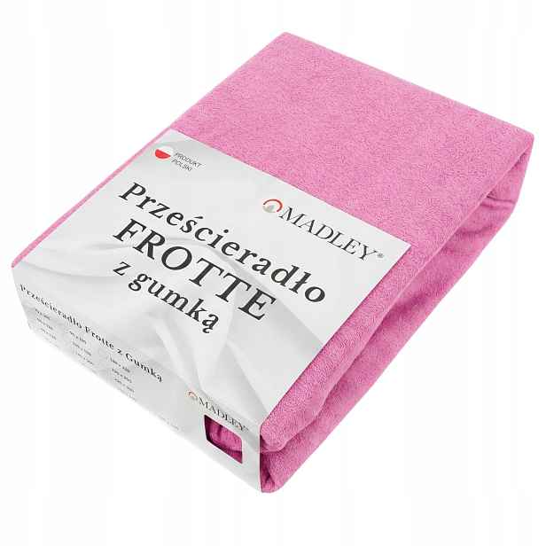 Froté prostěradlo s Gumičkou 200x220 Silné 200 g/m² Bavlna Růžové Madley