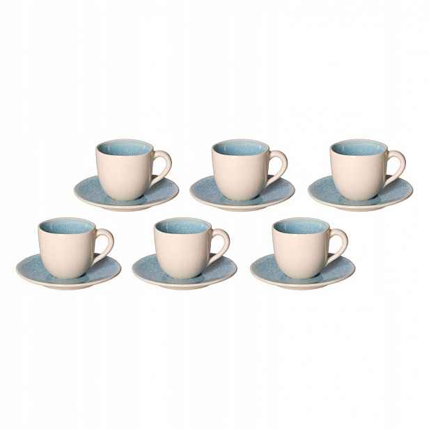 Rose&tulipani Concerto Fuse Azzurro Sada 6 šálků na espresso 90 ml