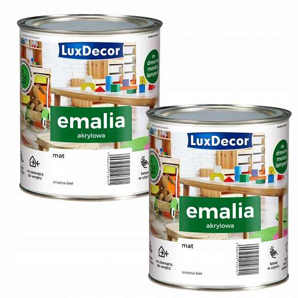 Sada 2KS Luxdecor Univerzální Smalt 0,75L Sněhově Bílá Matná