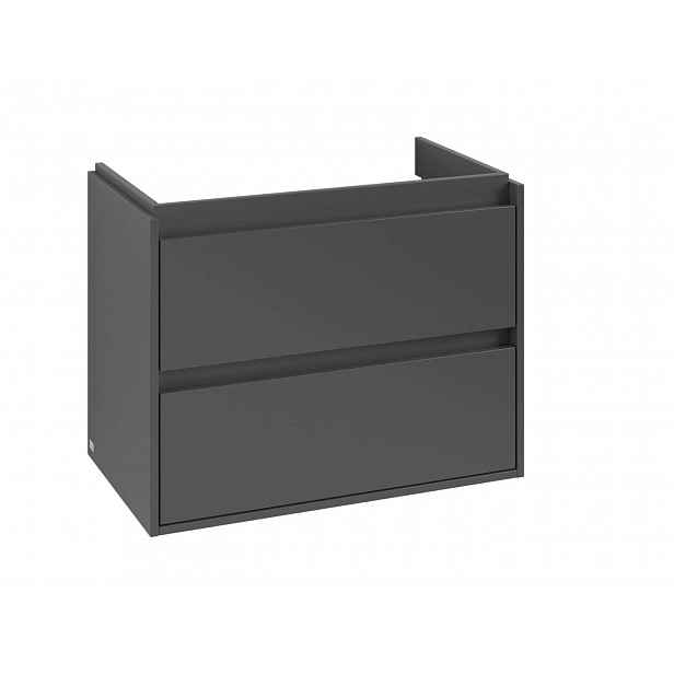 Villeroy & Boch Skyla - Umyvadlová skříňka, 77x60x44 cm, 2 zásuvky, Graphite C79800VR