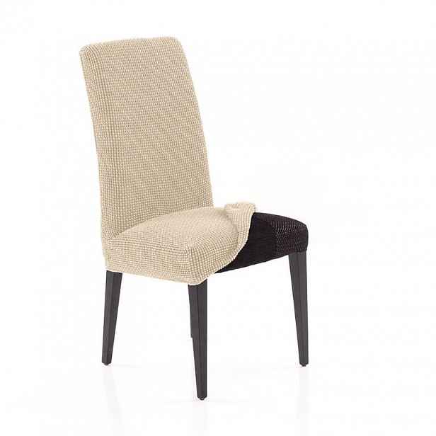 Nueva Textura decoDoma napínací potah strečový NIAGARA smetanová židle s opěradlem 2 ks 40 x 40 x 55 cm