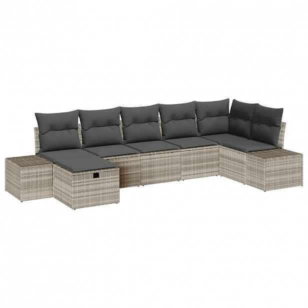 vidaXL Set pohovek 8 ks polyratan
