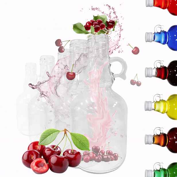 Lahve 500 ml galon s držákem šťávy na olej fi31 30ks Bez Víček