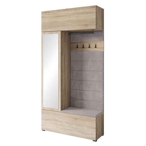 Předsíňová stěna se sedákem 115 cm Tejo dub sonoma (TEJ0091+TEJ244)