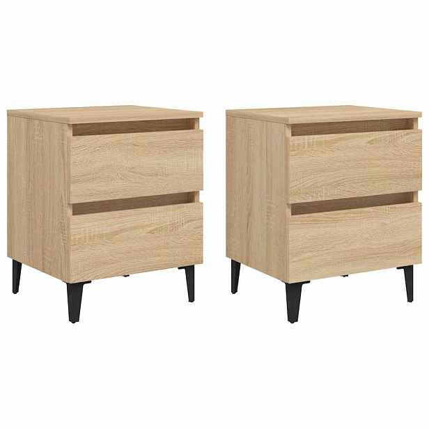 vidaXL Noční stolky 2 ks dub sonoma 40 x 35 x 50 cm kompozitní dřevo