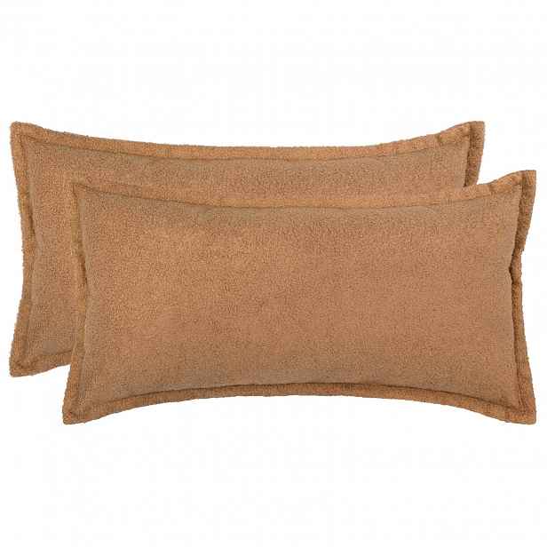 vidaXL Povlak na polštář 2 pcs HOUTEN Béžová 40 x 70 cm Bouclé
