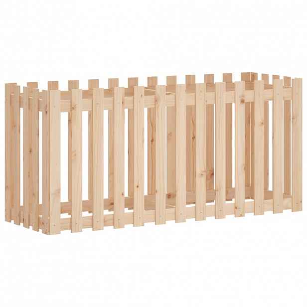 vidaXL Vyvýšený záhon plotový design 150 x 50 x 70 cm masivní borovice
