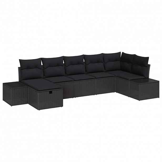 vidaXL Set pohovek 7 ks polyratan