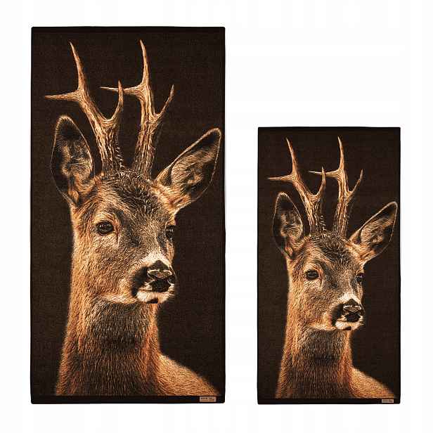 Sada loveckých ozdobných ručníků Zwoltex 50x100/70x140 cm Rogacz