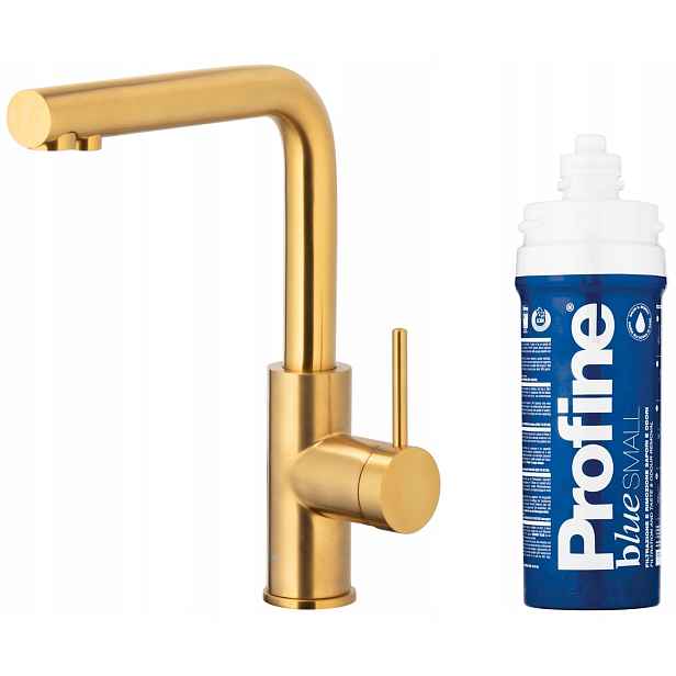 Kfa Kuchyňská Baterie Duero Pure Basic, Zlatá Filtr Profine Blue Small
