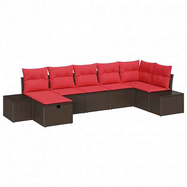 vidaXL Set pohovek 4 ks polyratan