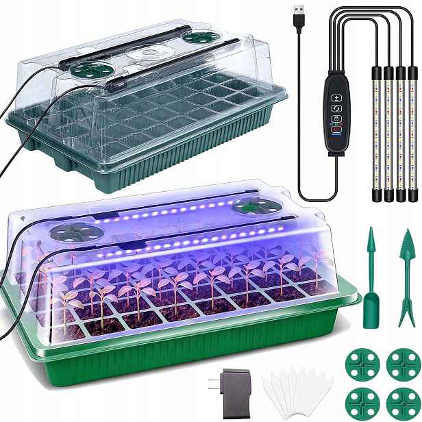 Led Lampa Pro Růst Rostlin S Časovačem Mini Skleník Na Klíčení 2X