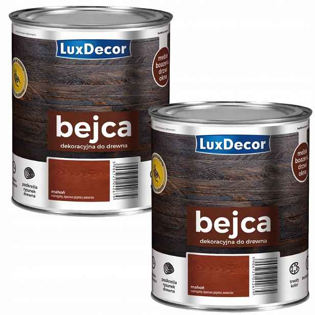 Sada 2KS Luxdecor Vodní Dekorativní Mořidlo Na Dřevo 0,75L Mahagon