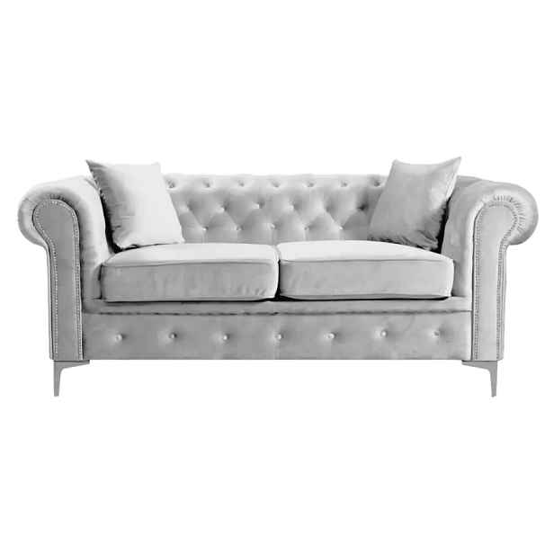 Tempo Kondela Designový 2-sed ROMANO - světle šedá