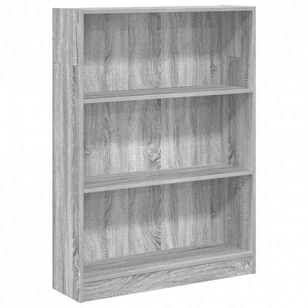 vidaXL Knihovna šedá sonoma 80 x 24 x 109 cm kompozitní dřevo