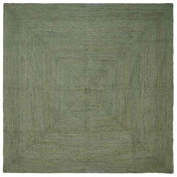 vidaXL Koberec do oblasti Olivově zelená 300 x 300 cm juta