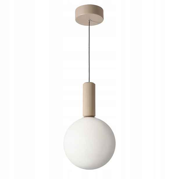 Závěsná lampa béžová, stropní svítidlo ze skla, lustr do kuchyně Testa