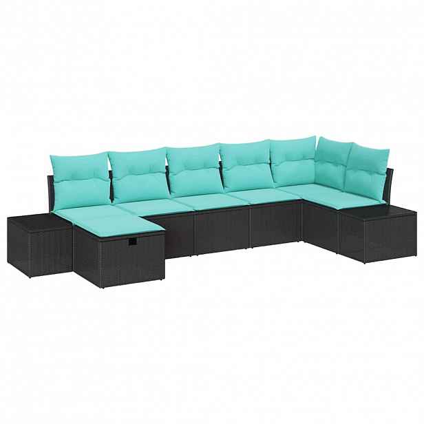 vidaXL Set pohovek 5 ks polyratan