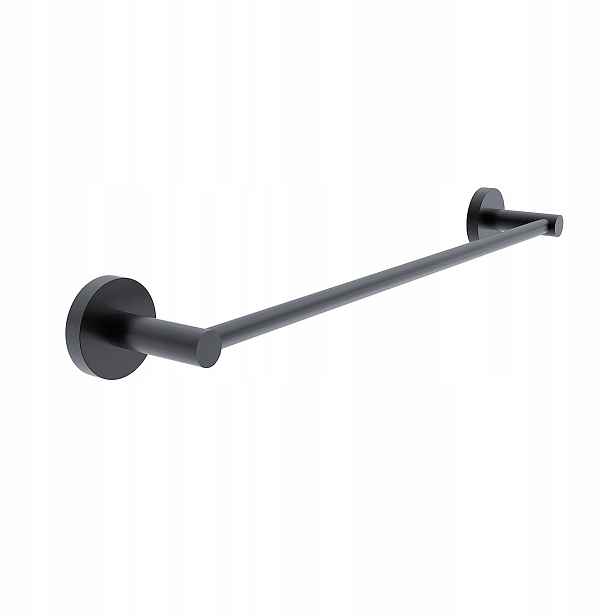 Nimco Unix Černá koupelnový věšák držák na ručníky na zeď 51cm Unc 13046-90