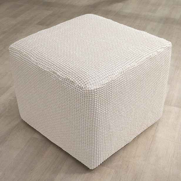 Nueva Textura decoDoma napínací potah strečový NIAGARA smetanová na taburet 40 - 60 cm